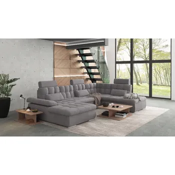 Sedací souprava Rohová sedací souprava do U Merkur Barva: Šedá