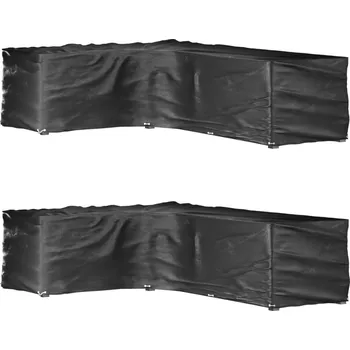 Krycí plachta Plachty na zahradní nábytek tvar L 2 ks 18 oček 220x285x80 cm IM_3155377