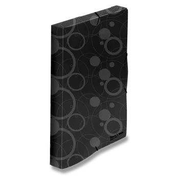 Archivační box PP Black & White - box na spisy - černé