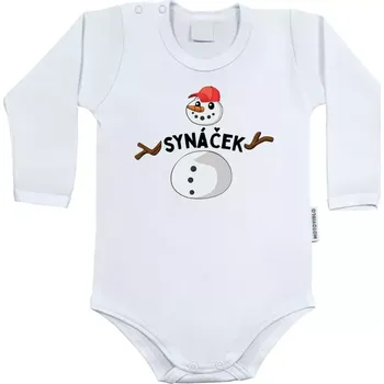Kojenecký body Dětské body s dlouhým rukávem Sněhulák synáček