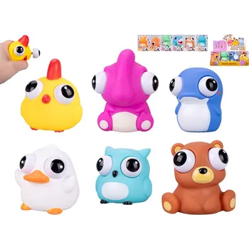 Hračka pro nejmenší Majjam Zvířátko měkké vystřelující oči 6-7cm