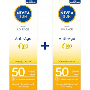 Přípravek na opalování NIVEA SUN Krém na opalování proti vráskám SPF50 50ml x 2 ks