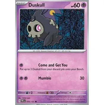 Sběratelská karetní hra Pokémon PRE 035/131 Duskull - Prismatic Evolutions Stav: Near Mint, Verze: REVERSE HOLO