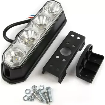 Maják Stroboskop 12/24V oranžový vč. příslušenství | LDO2258 | AGROAD