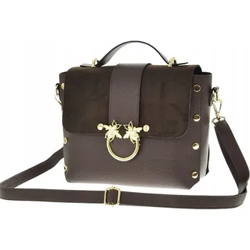 Kabelka Laura Biaggi kabelka, typ kabelka přes rameno, eko kůže a semiš, hnědá