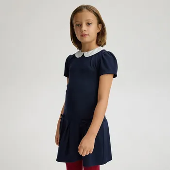 Dívčí šaty Reserved - Šaty s mašlemi - tmavomodrá - 214FW-59X - 214FW-59X-164