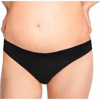 Kalhotky KALHOTKY BAVLNĚNÉ KALHOTKY NÍZKÉ POD BŘICHO BEZEŠVÉ ČERNÉ M