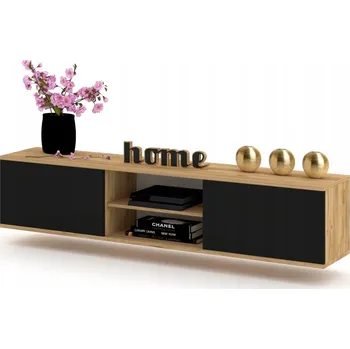 Šatní skříň Závěsná skříňka pod TV 120 dub craft černá