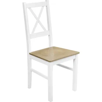 Jídelní židle NIL 10D Dřevěná židle bílá/dub Grandson