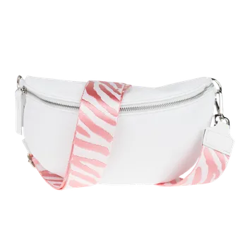 NovaKabelka.cz Kožená italská crossbody kabelka Reni Grande Bianca s přídavným popruhem II