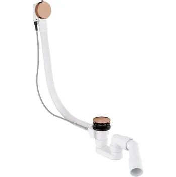 Sifon Omnires CGS odtokový komplet pro vanu s přepadem, leštěná měď TK104-PLUS-3.76+64-SCP