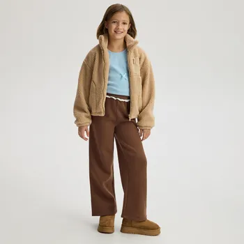 Dívčí kalhoty Reserved - Volné tepláky - tmavě hnědá - 062IW-89X - 062IW-89X-146