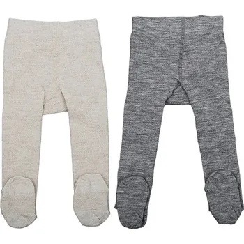 Dětské punčocháče Merino 96% (2 ks) béžové, šedé LORITA Velikost: 80/86