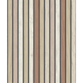 Tapeta Vliesová tapeta na zeď, palubky, lamely, imitace dřeva, B31210, Vavex 2027