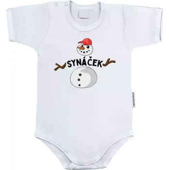 Kojenecký body Dětské body s krátkým rukávem Sněhulák synáček
