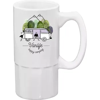 Sklenice Půllitr pro karavanisty - Vanlife happy camping - 500 ml