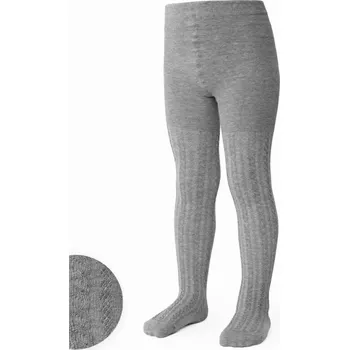 DÍVČÍ VZOROVANÉ KOSTKOVANÉ PUNČOCHÁČE JOY 071 MELANŽOVĚ ŠEDÁ 104-110