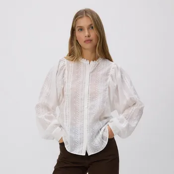 Dámská košile Reserved - Košile s ozdobným vyšíváním - bílá - 511GH-00X - 511GH-00X-XS