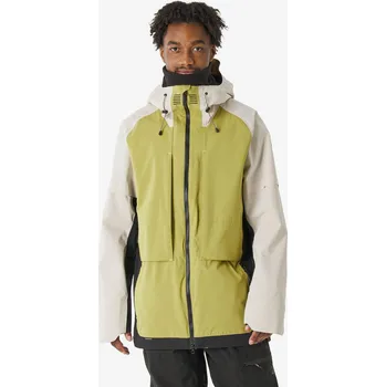 DREAMSCAPE Pánská dlouhá hřejivá a prodyšná snowboardová bunda SNB 900 S BÉŽOVÁ|ZELENÁ|ČERNÁ