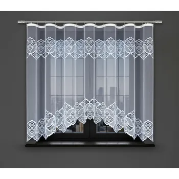 Záclona Dekorační žakárová záclona s řasící páskou EIMI 150 bílá 300x150 cm MyBestHome