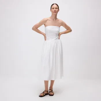 Dámské šaty Reserved - Šaty s jednoduchým výstřihem - bílá - XV459-00X - XV459-00X-XL