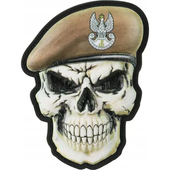 Nášivka Nášivka 3D Lebka v baretě M-Tac Teritorialsi WOT PVC