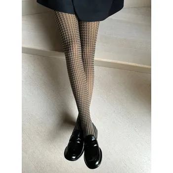 Dámské punčochy Vzorované Punčocháče Veneziana 80den béžové, camel-nero, velikost 2