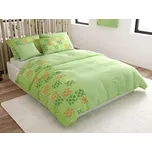 Povlečení z mikrosaténu VELLARI, zelené Rozměr povlečení: 70 x 90 cm | 140 x 200 cm, 140x200 / 70x90 cm