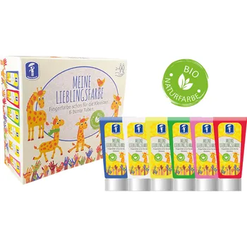 Vodová barva FEUCHTMANN Melie Set prstových barev 6x75g v tubě