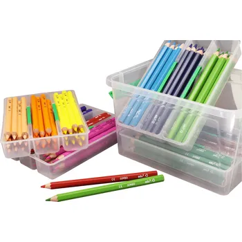 Kresba EDU3 Jumbo šestihranné pastelky P120, tuha 5 mm, 120ks/12 barev v plastovém boxu