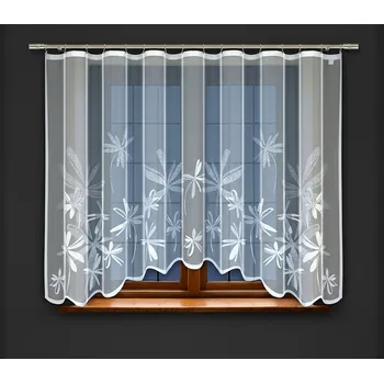 Záclona Dekorační žakárová záclona s řasící páskou MISHEL 160 bílá 300x160 cm MyBestHome