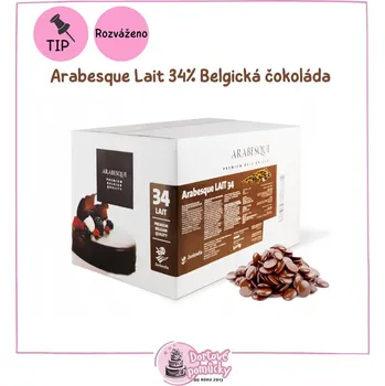 Čokoláda Arabesque Lait 34% Belgická čokoláda 100 g