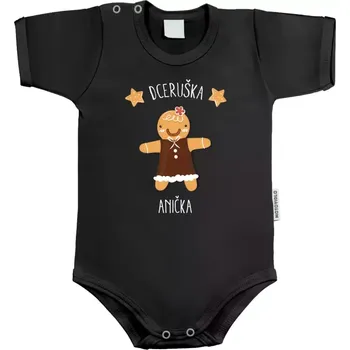 Dětské body s krátkým rukávem Perníček dceruška