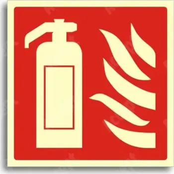 Únikové a protipožární fotoluminiscenční značení HASICÍ PŘÍSTROJ - samolepka 15x15cm