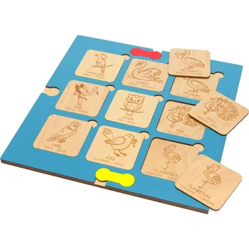 Dřevěná hračka TROXI & BUKO & GODI DŘEVĚNÁ VKLÁDAČKA NUKI - PTÁCI