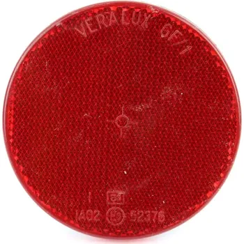 Příslušenství osvětlení automobilu Odrazka pr.80mm červená samolepící | D4021009 | AGROAD