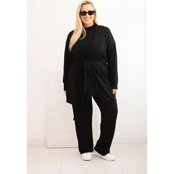 Kesi Komplet dámský Plus Size 3-dílný černý Kesi černá 3434173
