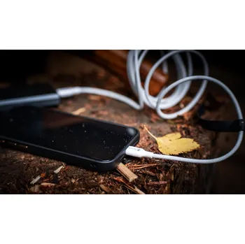 Datový kabel Tactical Stitch Thread Cable USB-C/Lightning 2m White
