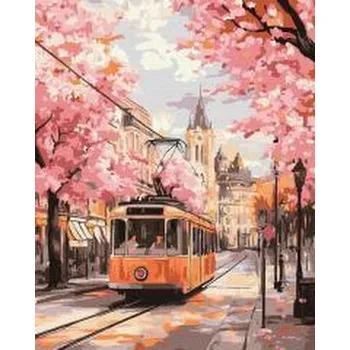 Set školních potřeb Malowanie po numerach - Różowa ścieżka 40x50cm