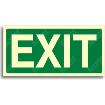 Únikové a protipožární fotoluminiscenční značení ÚNIKOVÝ VÝCHOD EXIT - samolepka 30x15cm