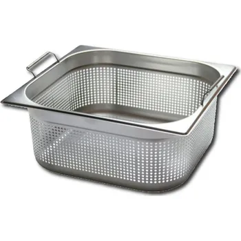 Plech na pečení Gastronádoba GN 1/2 děrovaná s držadly Varianta: GN 1/2-65mm děrovaná s držadly