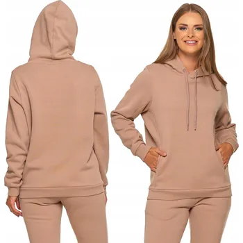 Dámská mikina Teplá Mikina Dámská s kapucí Zateplená tepláková bavlněná mikina MORAJ XXL