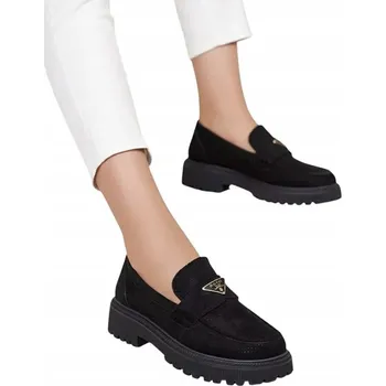 Dámské mokasíny ČERNÉ DÁMSKÉ PRODYŠNÉ MOKASÍNY BISS 38