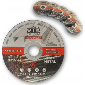 Příslušenství k brusce ŘEZNÝ KOTOUČ NA KOV 125x1 SADA 50 ks KOTOUČ INOX NA OCEL SILNÝ