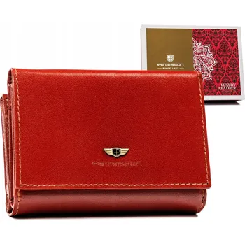 Peněženka Peterson peněženka z pravé kůže hnědá - dámská