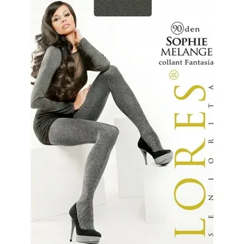 Dámské punčochy Punčocháče Lores Sophie Melange Microfibra 90 Den Nero_Velikost 2-S