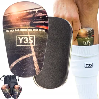 Fotbalový chránič Chrániče holení Y3S Mini fotbalové chrániče 10x6 cm You only fail vel. univerzální černé