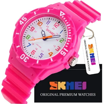 Hodinky BAREVNÉ DĚTSKÉ HODINKY SKMEI RUČIČKOVÉ PRO KLUKY A HOLKY 7 BAREV
