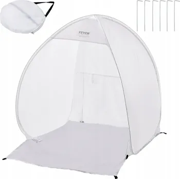 Přenosná lakovací kabina 101,6 x 88,9 x 101,6 cm, bílá, s odvětráváním (Pop-Up)