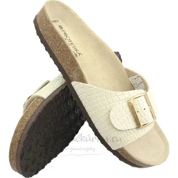 Chlapecké sandály Pantofle Protetika ORS T 980 vzor 15 croco smetanová - vel. 37